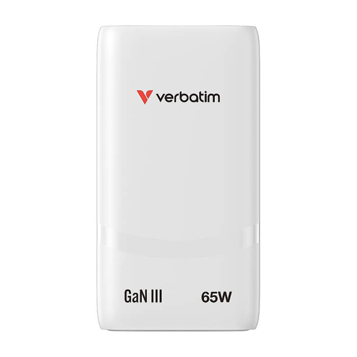 Verbatim Fold 'n' Go GaN Charger 65W EU plug White ID 97643 на супер цена от GT Computers Verbatim Fold 'n' Go GaN Charger 65W EU plug White ID 97643 на супер цена