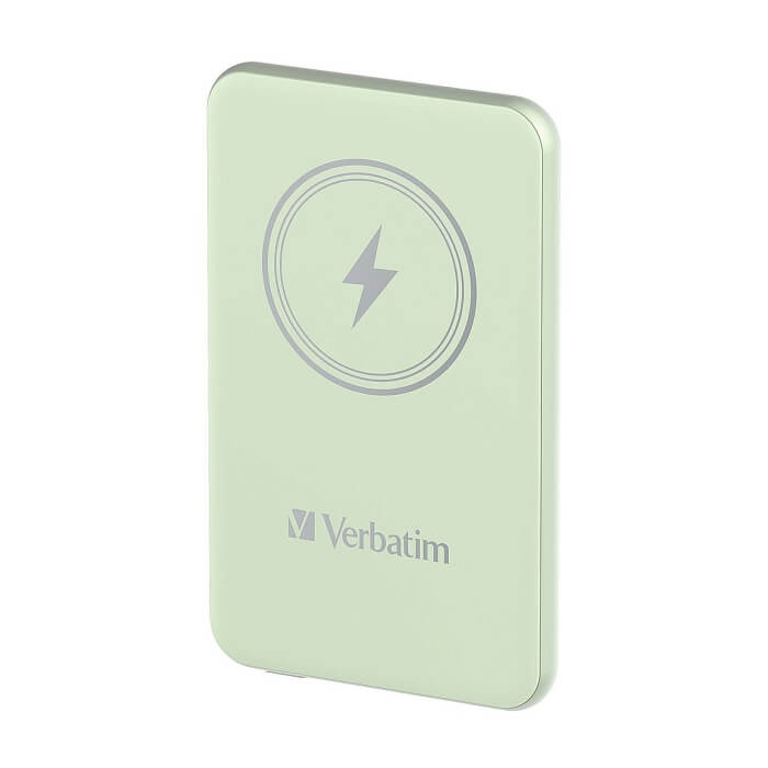 Verbatim MCP-5GN Power Pack 5000 mAh with UBS-C® PD 20W / Magnetic Wireless Charging 15W Green ID 75118 (тъмнейл - 2)