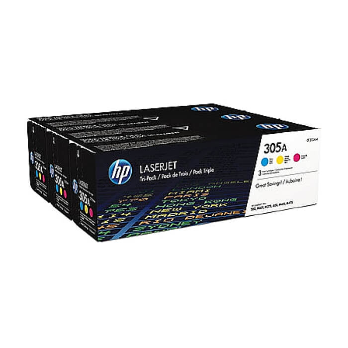 HP 305A CYM Tri-Pack Laserjet Toner Cartridge ID 68832