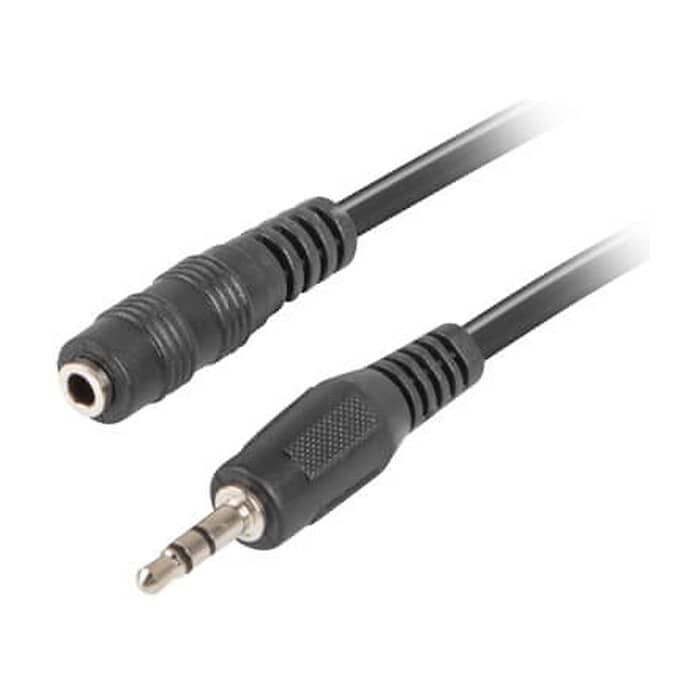 Кабел - Lanberg extension cable mini jack 3.5mm M/F 3 pin 3m, black ID 72599 (тъмнейл - 3)
