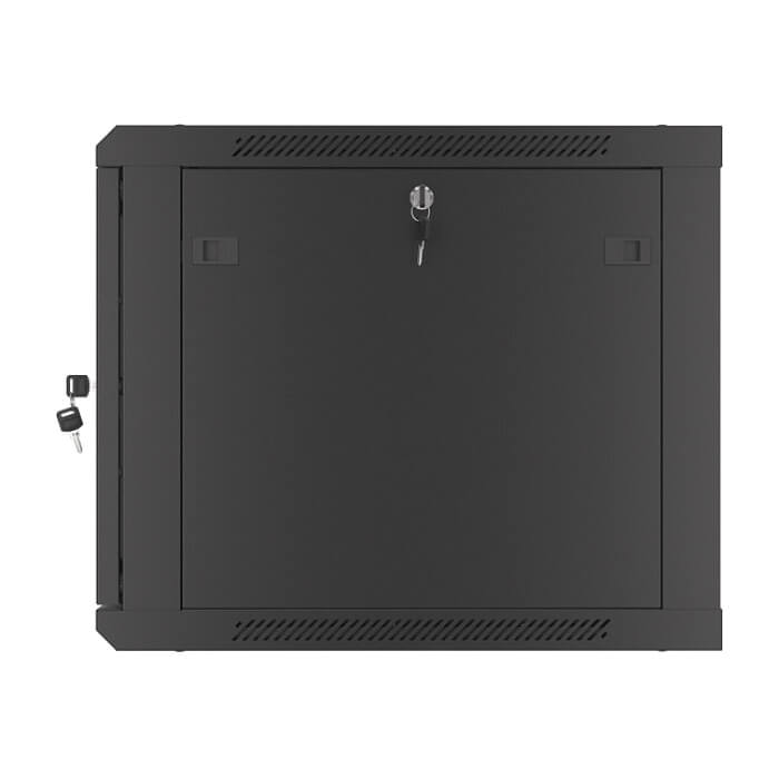 Lanberg rack cabinet 19" wall-mount 9U/600x600 for self-assembly with metal door black (flat pack) ID 87592 (тъмнейл - 2)