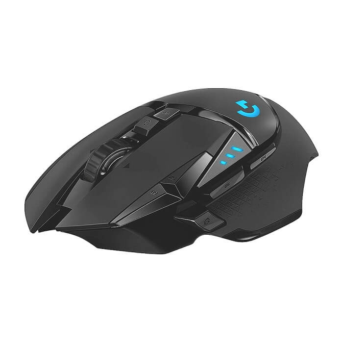 Logitech G502 Wireless Mouse, Lightsync RGB, Lightspeed Wireless, HERO 25K DPI Sensor, 400 IPS, 4x2g + 2x4g Optional Weights, 11 Programmable Buttons, 121g, Black (тъмнейл - 2)