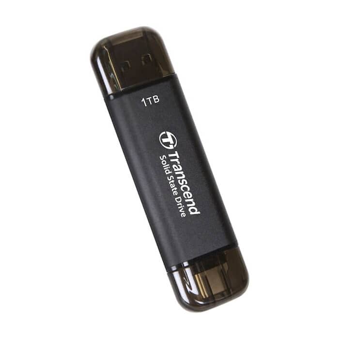 Transcend 1TB, External SSD, ESD310C, USB 10Gbps, Type C/A, Black ID 73305 (тъмнейл - 2)