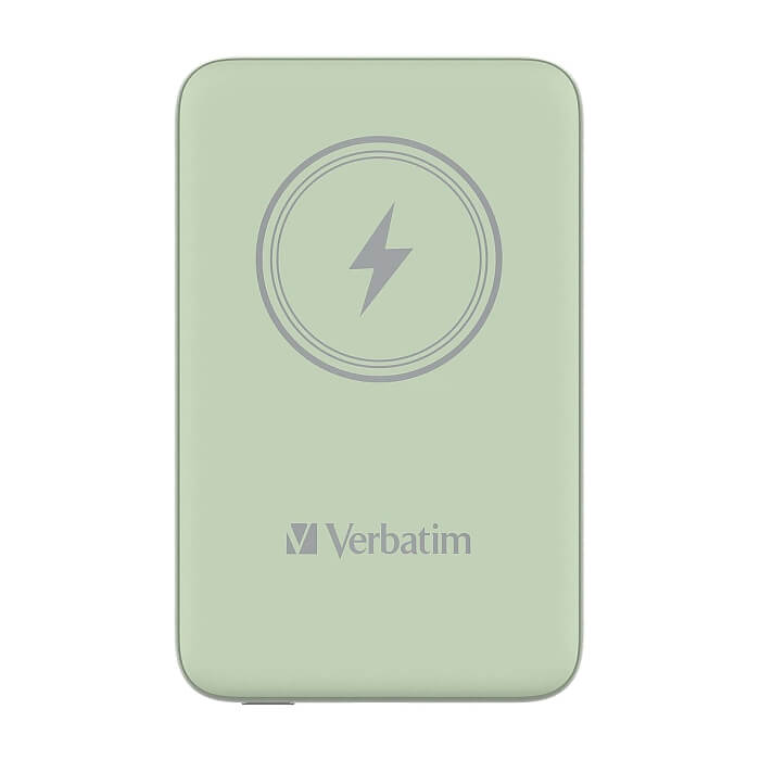 Verbatim MCP-10GN Power Pack 10000 mAh with UBS-C® PD 20W / Magnetic Wireless Charging 15W Green ID 75113 на супер цена от GT Computers Verbatim MCP-10GN Power Pack 10000 mAh with UBS-C® PD 20W / Magnetic Wireless Charging 15W Green ID 75113 на супер цена