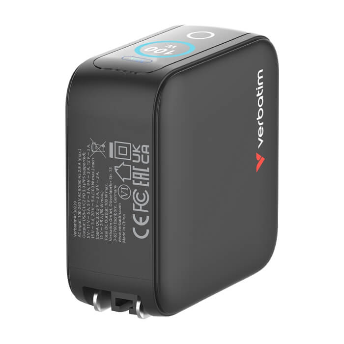Verbatim Mini GaN Charger 100W with Display ID 95948 (тъмнейл - 5)