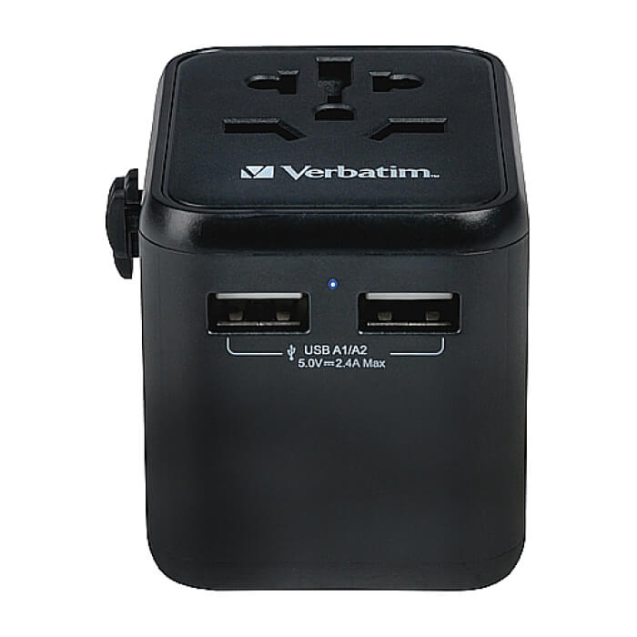 Verbatim UTA-01 Universal Travel Adapter with 2 x USB-A ports (тъмнейл - 2)