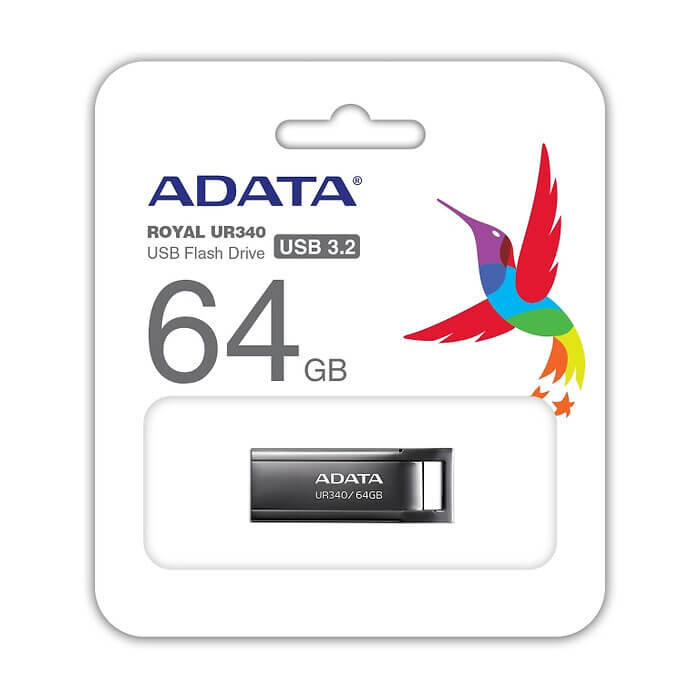ADATA UR340 64GB USB 3.2 Black ID 74251 на супер цена от GT Computers ADATA UR340 64GB USB 3.2 Black ID 74251 на супер цена