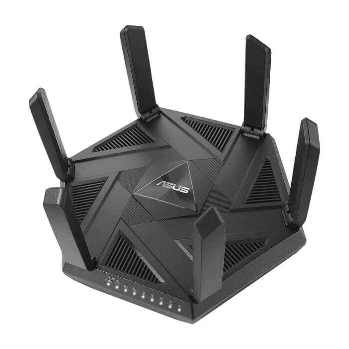 Asus Gaming Wireless Router, RT-AXE7800, AXE7800, Tri-Band, Quad-Core 1.7GHz CPU, 256MB/512MB Flash/RAM, 2.5G port, AiProtection Pro, Adaptive QoS, VPN Fusion, Instant Guard, IPTV, OFDMA, MU-MIMO, Beamforming, Link Aggregation, AiMesh, Black (тъмнейл - 3)