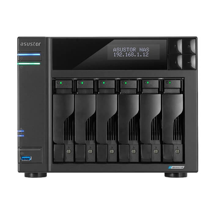 Asustor Lockerstor AS6706, 6 Bay NAS, Intel Jasper Lake Quad-Core 2.0GHz, 8GB RAM DDR4, 5GbEx2, M.2 SSD Slots x 4 (Diskless), USB 2.0, USB 3.2 Gen 2x2, Toolless installation, with на супер цена