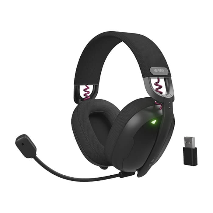 Fury Gaming Headset, Fukiya F6, Wireless With Microphone, Black ID 93014 (тъмнейл - 2)