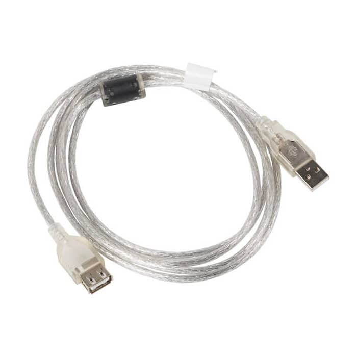 Кабел - Lanberg extension cable USB 2.0 AM-AF, 1.8m, transparent ferrite ID 72649 (тъмнейл - 2)
