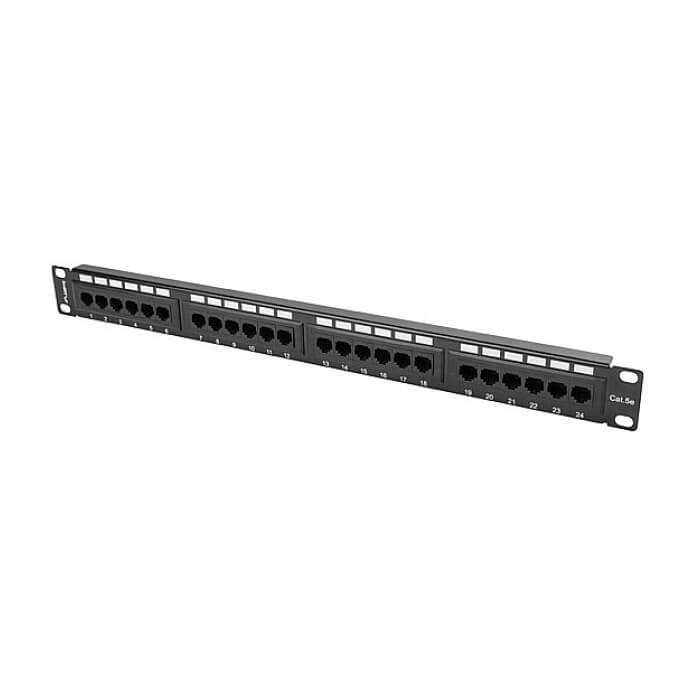 Lanberg patch panel 24 port 1U CAT.5E, black ID 62851 (тъмнейл - 3)