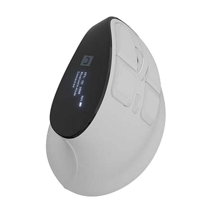 Natec Euphonie Vertical Mouse PRO Wireless BT 5.0, 4000DPI Silent, Programmable, White (тъмнейл - 5)
