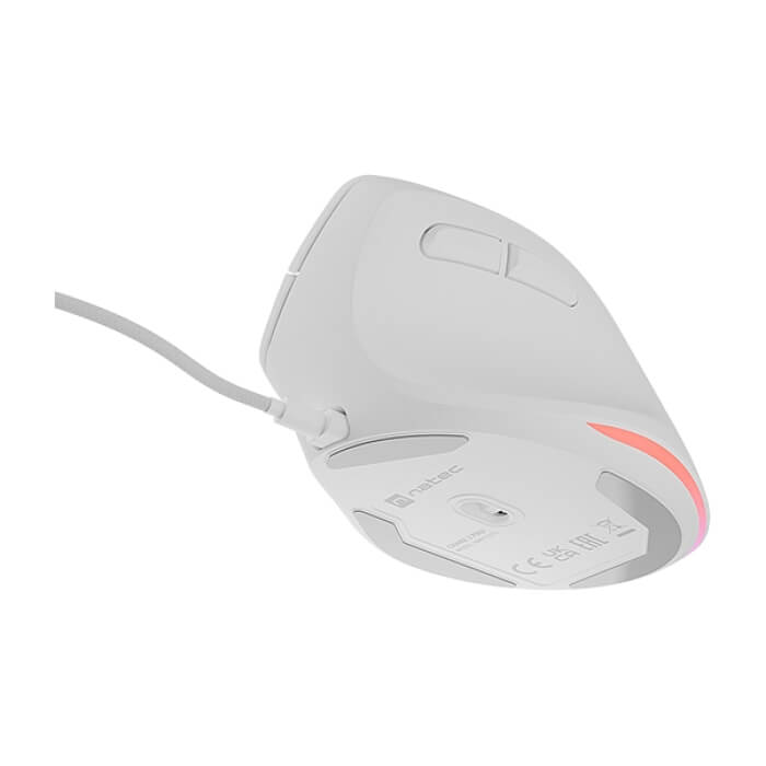 Natec Vertical Mouse Crake 2 Pro 12800DPI Optical White (тъмнейл - 3)