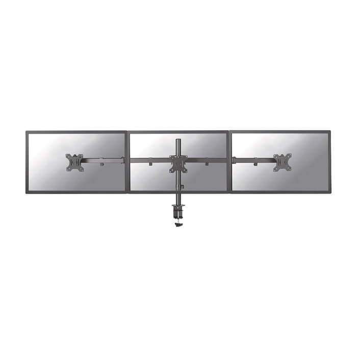 Neomounts by NewStar Flat Screen Desk Mount (clamp/grommet) for 3 Monitor Screens ID 66832 (тъмнейл - 2)