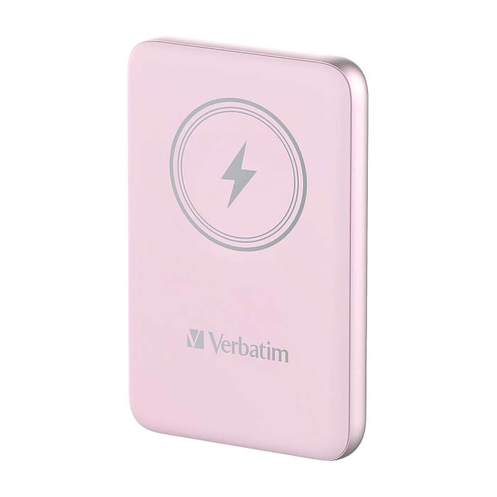 Verbatim MCP-10PK Power Pack 10000 mAh with UBS-C® PD 20W / Magnetic Wireless Charging 15W Pink ID 75111 (тъмнейл - 2)