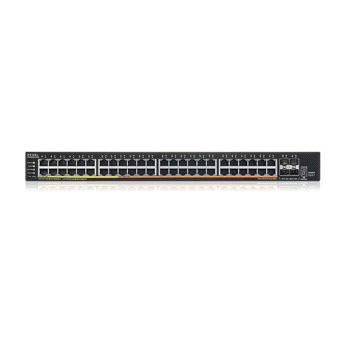 ZyXEL XMG2230-52HP, L3 Access Switch, 16x 2.5G, 32x 1G, AC:960W PoE , DC:2400W PoE, 4 x SFP+ Uplink, incl 1 yr NebulaFlex Pro