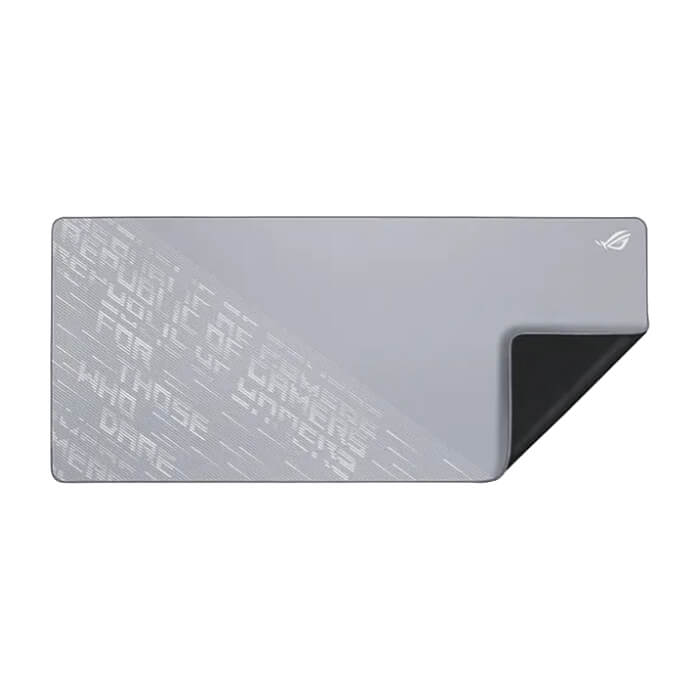 Asus ROG Scabbard II Arctic Gray XXL Gaming Mouse Pad, Water- Oil- Dust- Resistance, Durable Anti-Fray Edges, Non-Slip Rubber Base, 400 x 900 x 3mm, Gray (тъмнейл - 4)