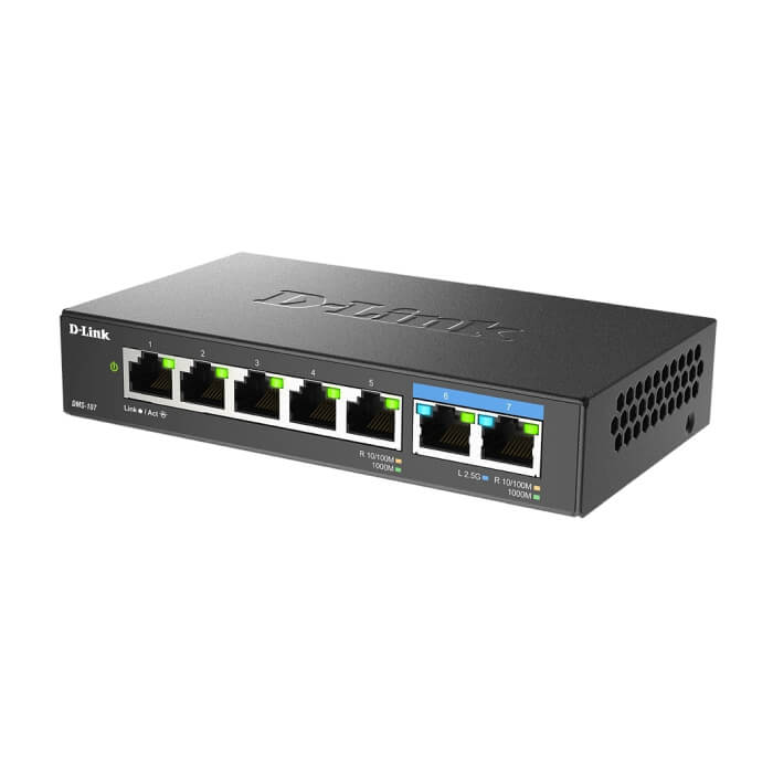D-Link 7-Port Multi-Gigabit Unmanaged Switch (тъмнейл - 2)