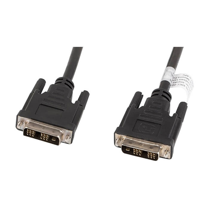 Кабел - Lanberg DVI-D(M)(18+1)-> DVI-D(M)(18+1) cable 1.8m, single link, black ID 72571