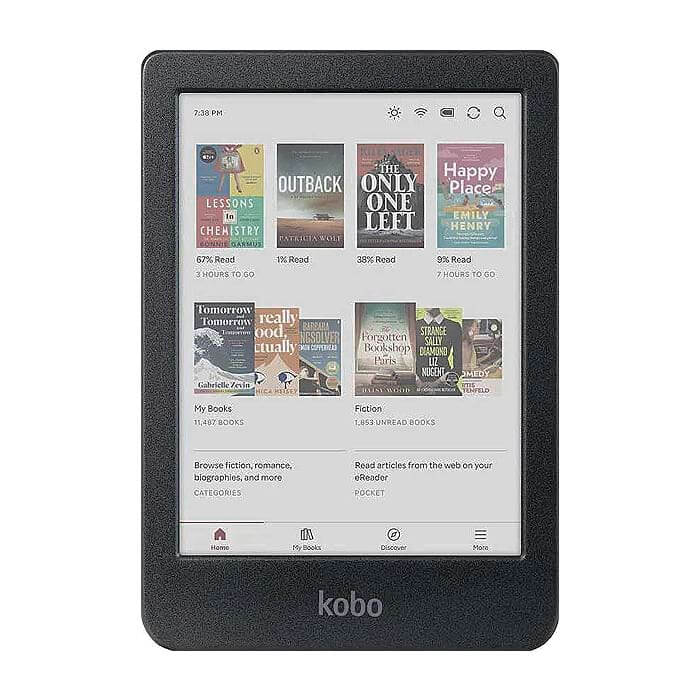Kobo Clara Colour e-Book Reader, E Ink Kaleido touch screen 6 inch colour, 1448 x 1072 pixels, 16 GB, 1000 MHz/512 MB, 1 x USB C, Greutate 0.172 kg, Wireless Da, Comfort Light, 12 different fonts and over 50 font styles, Black ID 77879 на супер цена