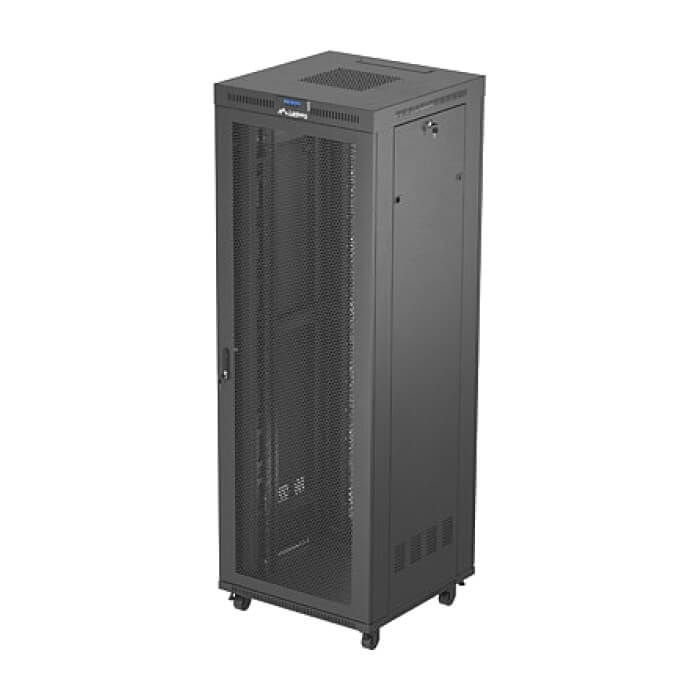 Lanberg rack cabinet 19" free-standing 47U/800X800 (FLAT PACK) with mesh door LCD black ID 87630 (тъмнейл - 3)