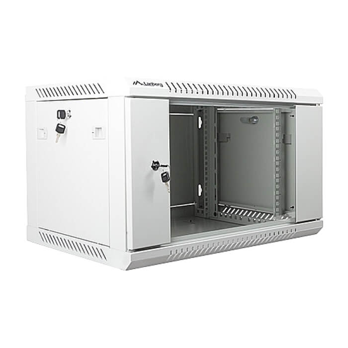 Lanberg rack cabinet 19” wall-mount 6U / 600x450 for self-assembly (flat pack), grey ID 71900 (тъмнейл - 2)