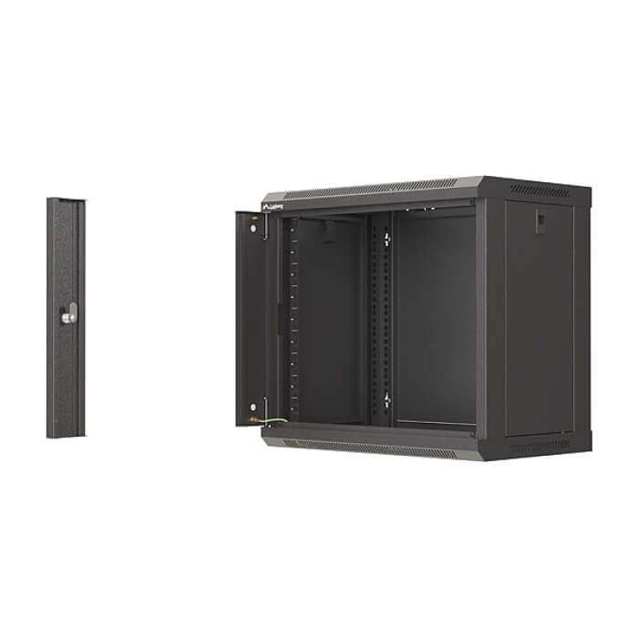Lanberg rack cabinet 19" wall-mount 9U/540x350 (flat pack) with glass door black ID 87598 (тъмнейл - 5)