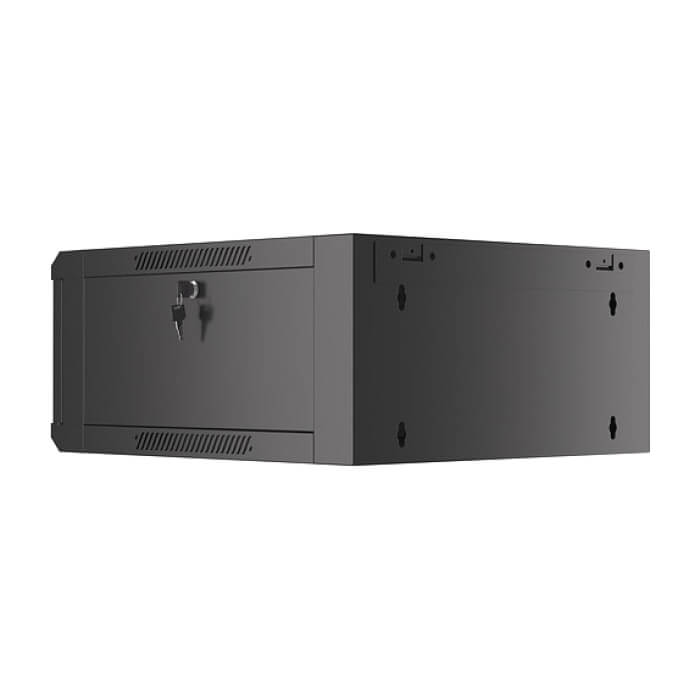 Lanberg rack cabinet 19" wall-mounted 4U 600 fast assembly (flat pack) black ID 87590 (тъмнейл - 2)