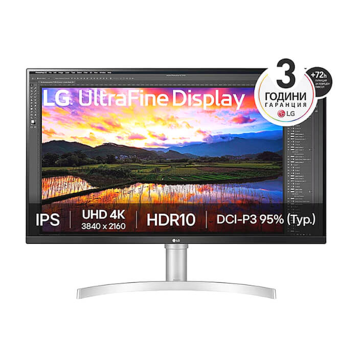 LG 32UN650K-W, 31.5" UltraFine UHD LED AG, IPS, DCI-P3 95%, 5ms, 350 cd/m2, 1000:1, 3840x2160, HDR 10, HDMI, DisplayPort, Radeon FreeSync, Dynamic Action Sync, Headphone out, Height, Tilt, Speaker, Black ID 84815