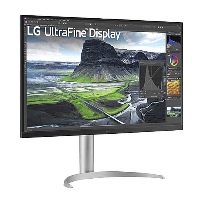 LG 32UQ850V-W, 31.5" IPS, 5ms GtG, 2000:1, 400cd/m2, UHD 4K (3840 x 2160), FreeSync, HDR 10, DCI-P3 98%, USB Type-C (PD 90W), USB HUB, HDMI, DisplayPort, Height Adjustable, Swivel, Tilt, LG Calibration Studio, Speakers 5W x 2, Black ID 82185 (тъмнейл - 2)