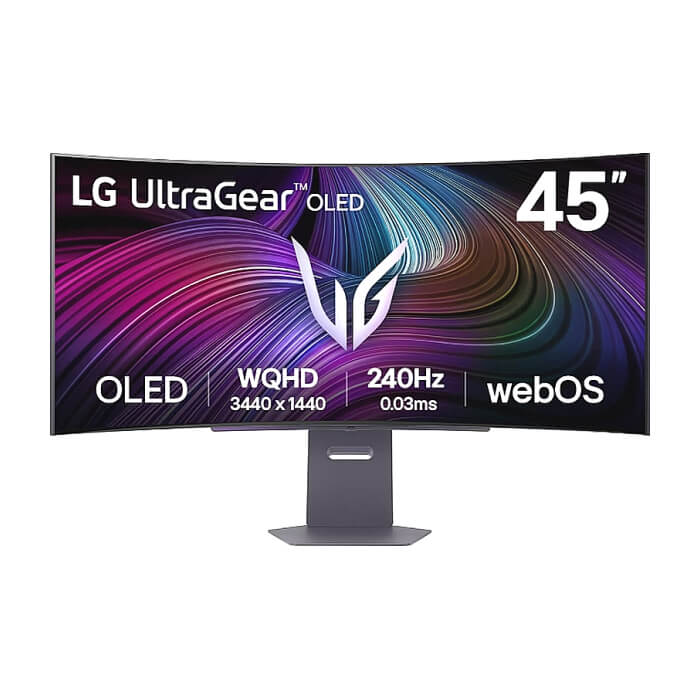 LG 45GX90SA-B, 44.5", OLED UltraGear 21:9 Curved Smart, 0.03 ms, WQHD (3440x1440), 240Hz, HDR 400, 1500000:1, 250 cd/m2, DCI-P3 98.5%, VRR, Free-sync, G-Sync, USB-C, PD 65W, H ID 92043 на супер цена