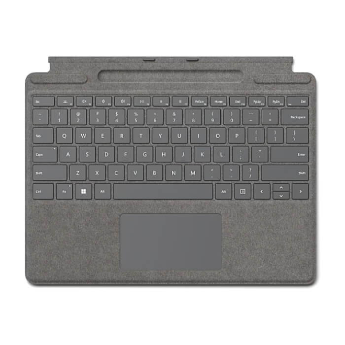Microsoft Surface Pro Signature Keyboard ONLY Eng Intl CEE Hdwr Commercial Platinum, With Pen Storage & Charging на супер цена от GT Computers Microsoft Surface Pro Signature Keyboard ONLY Eng Intl CEE Hdwr Commercial Platinum, With Pen Storage & Charging на супер цена
