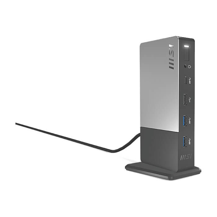MSI USB-C Docking Station Gen 2, Support 100W PD Charging, up to 3 Monitors, 1x (4K@60Hz) HDMI, 1xType-C (USB3.2 Gen2/DP), 1x DP, Gb LAN, 1x Mic-in/Headphone-out Combo Jack, 1x USB2.0, 1x Type-C USB3.2 Gen2, 2x Type-A USB3.2 Gen2, 150W adapter (тъмнейл - 4)