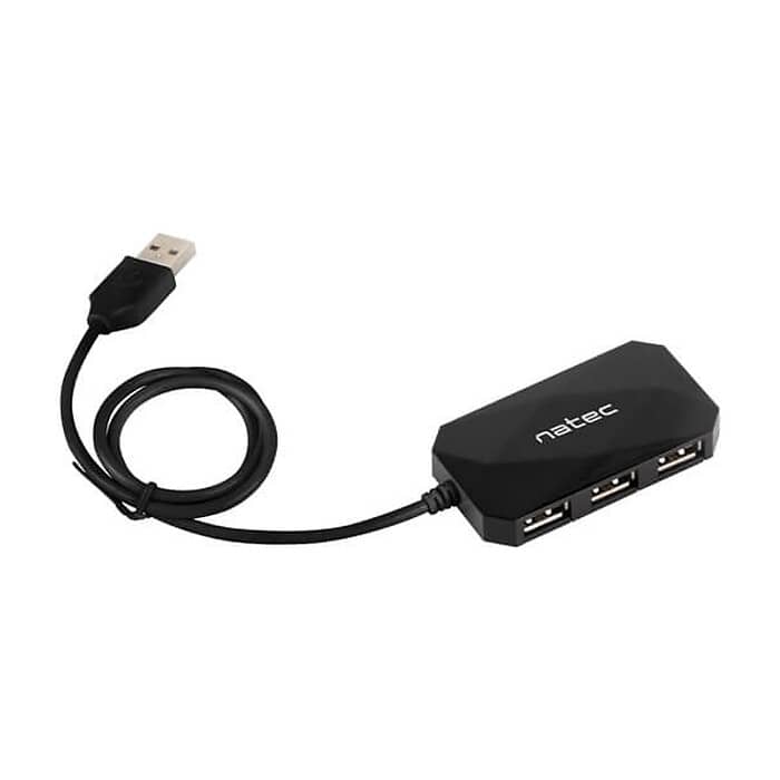 Natec HUB Locust USB 2.0 4-Port Black (тъмнейл - 2)