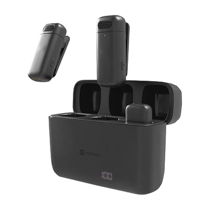 Natec microphone Hopper Lavalier Wireless USB C, 2pcs ID 86574 (тъмнейл - 3)