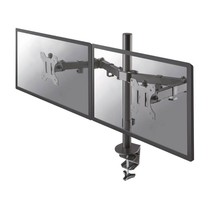 Neomounts Flat Screen Desk Mount (clamp/grommet) for 2 screens, 10"-32" ID 66833 (тъмнейл - 2)
