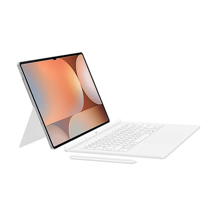 Samsung Tab S10 Ultra/S9 Ultra Book Cover Keyboard Slim White (тъмнейл - 3)