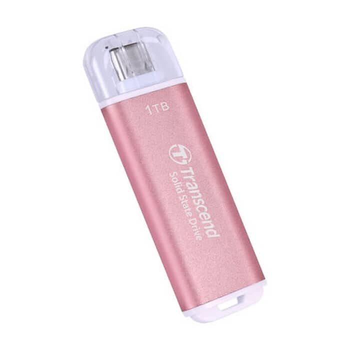 Transcend 1TB, USB External SSD, ESD300P, USB 10Gbps, Type C, Pink ID 73309 (тъмнейл - 2)