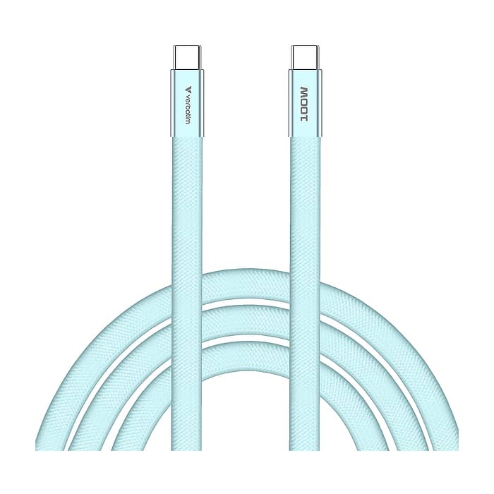 Verbatim Sync & Charge SoftTouch USB-C to C cable 100W 120 cm - Blue на супер цена