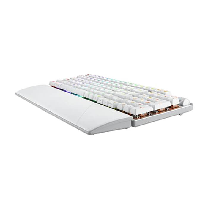 Asus ROG Strix Scope II 96 Wireless Gaming Keyboard, Tri-Mode Connection, Dampening Foam & Switch-Dampening Pads, Hot-Swappable Pre-lubed ROG NX Snow Mechanical Switches, PBT Keycaps, RGB-White (тъмнейл - 4)