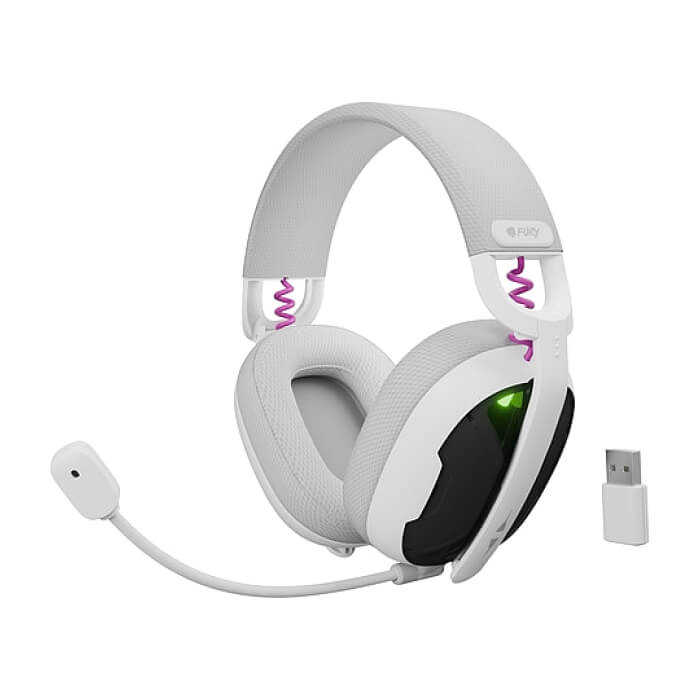 Fury Gaming Headset, Fukiya F6, Wireless With Microphone, White ID 93013 (тъмнейл - 4)