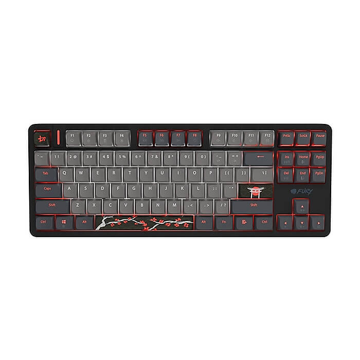 Fury Gaming Keyboard Kanabo K6, US layout, Magnetic backlight, Mechanical, Black-Grey