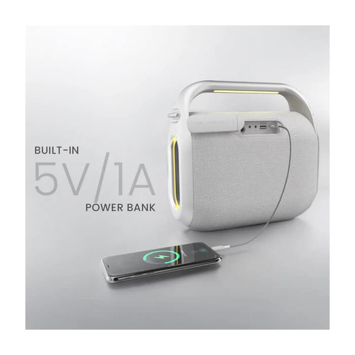 HiFuture MusicBox200 Silver, 100W Output, Karaoke Enable, Two Wireless Microphone, 12000mAh Battery (Support Power Bank), RGB Lighting, Pair to Play (TWS Mode), Bluetooth 5.3 ID 94749 (тъмнейл - 3)