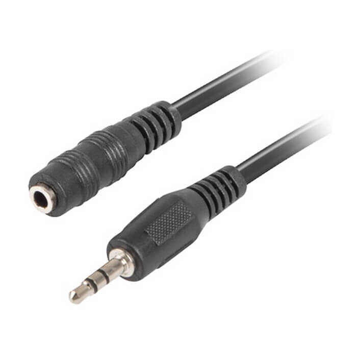 Кабел - Lanberg cable stereo mini jack (M) -> mini jack (F) 5m, black ID 72598