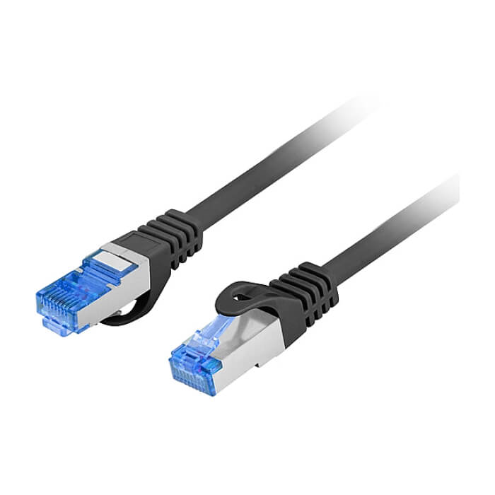 Кабел - Lanberg patch cord CAT.6A FTP LSZH CCA 2m Fluke Passed, black ID 72346 (тъмнейл - 2)