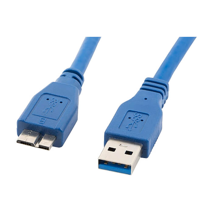 Кабел - Lanberg USB MICRO-B (M) -> USB-A (M) 3.0 cable 0.5m, blue ID 72671 (тъмнейл - 2)