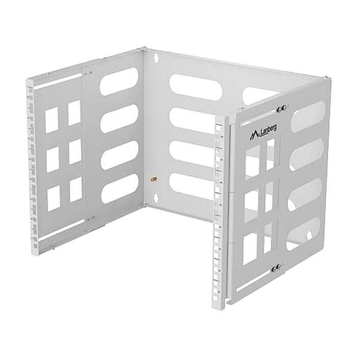 Lanberg Folding Bracket, wall-mount 19" 8U 497x400/240, Grey (тъмнейл - 2)