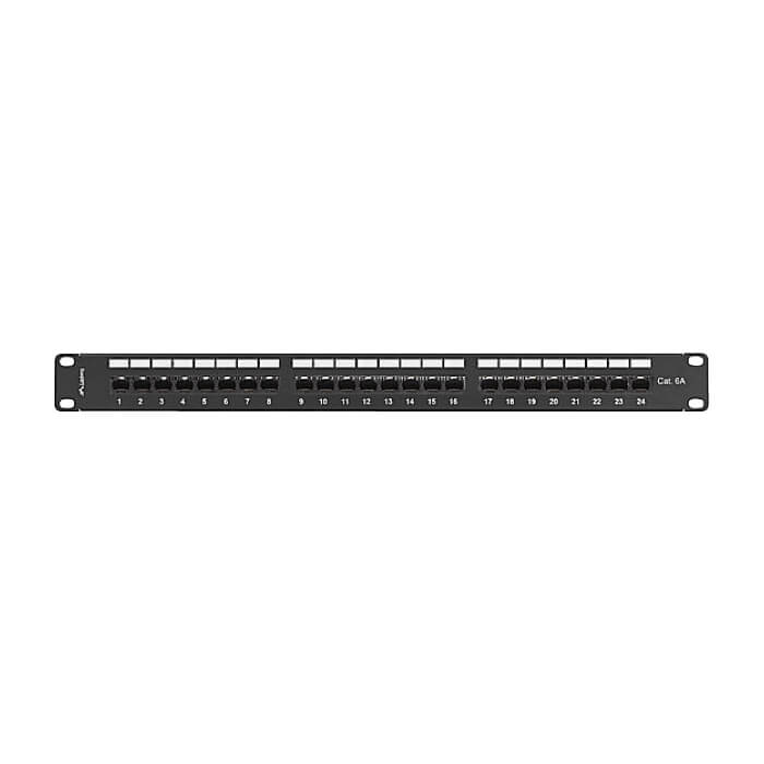 Lanberg patch panel 24 port 1U 19" CAT.6a utp with cable organizer black ID 86963 на супер цена от GT Computers Lanberg patch panel 24 port 1U 19" CAT.6a utp with cable organizer black ID 86963 на супер цена