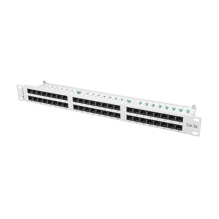 Lanberg patch panel 48 port 1U CAT.5E, grey ID 62848 (тъмнейл - 5)